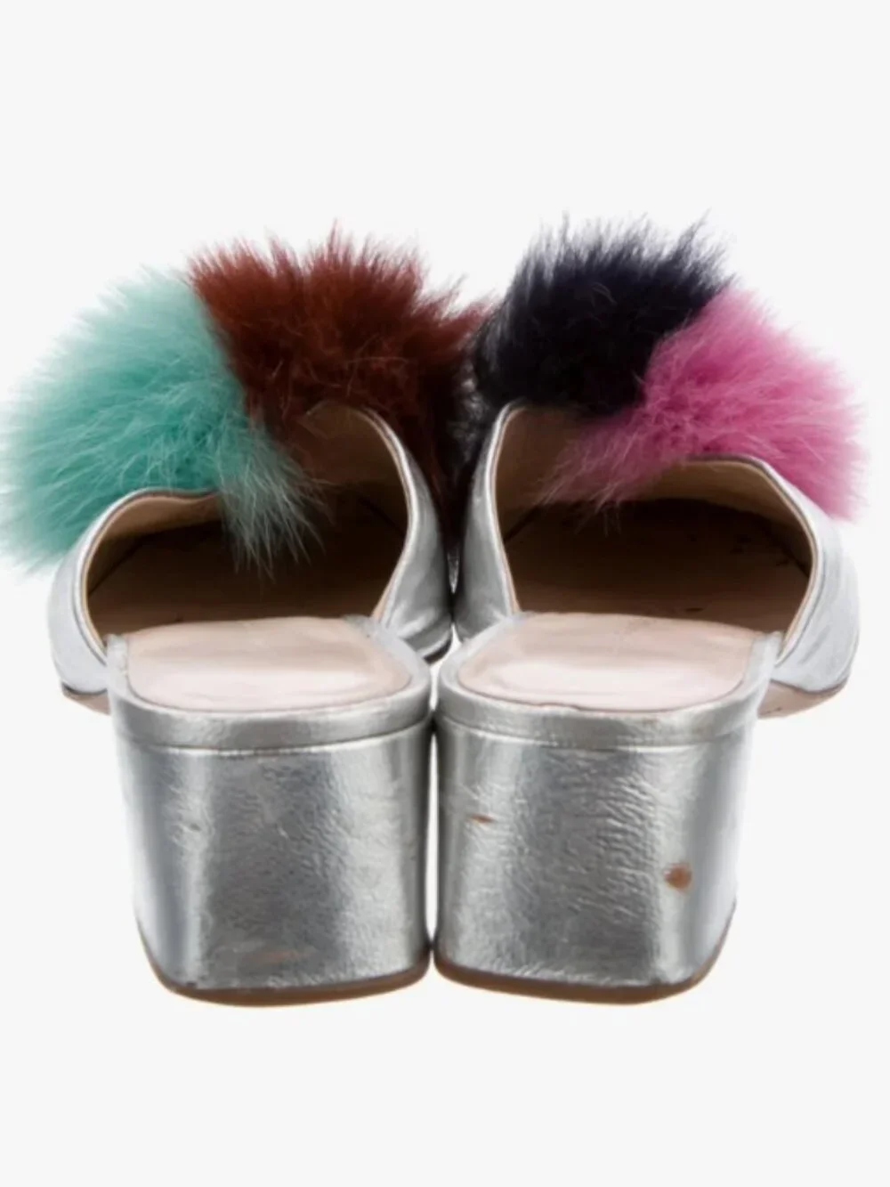 Loeffler Randall Leather PomPom Mules - Picture 4 of 5